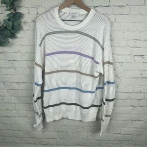 Michael Stars White Striped Sweater